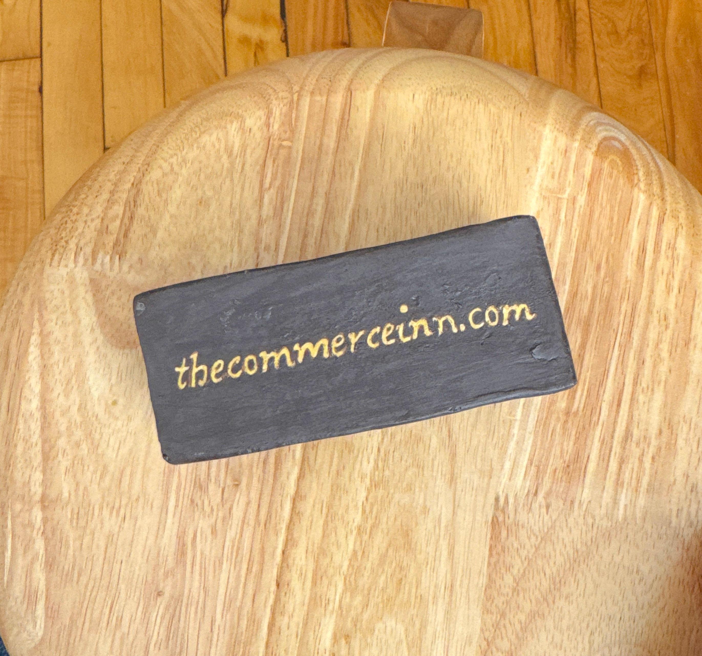 Modern Mini Ceramic Restaurant Matchbox - Commerce Inn For Sale