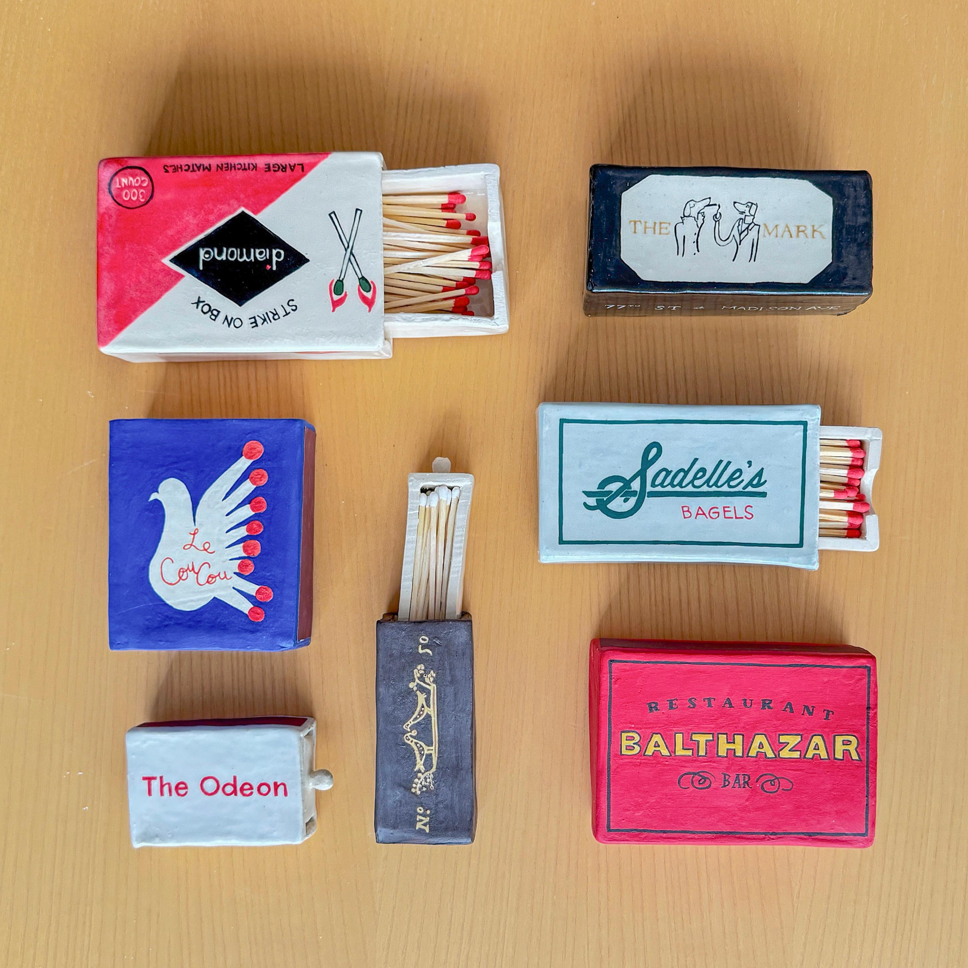 Hand-Painted Mini Ceramic Restaurant Matchbox - The Odeon