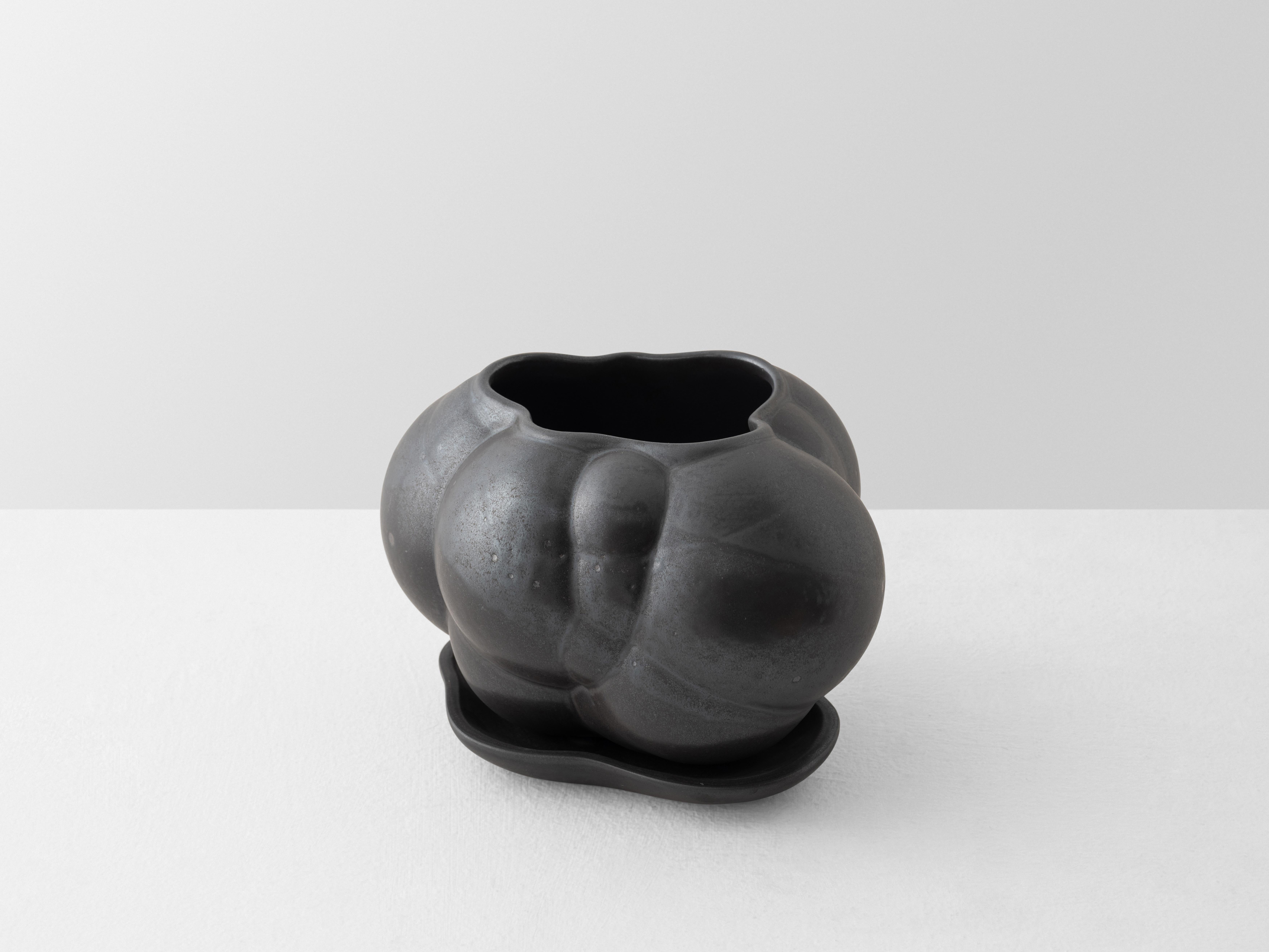 American Mini Charcoal Botryoidal Planter by Forma Rosa Studio For Sale