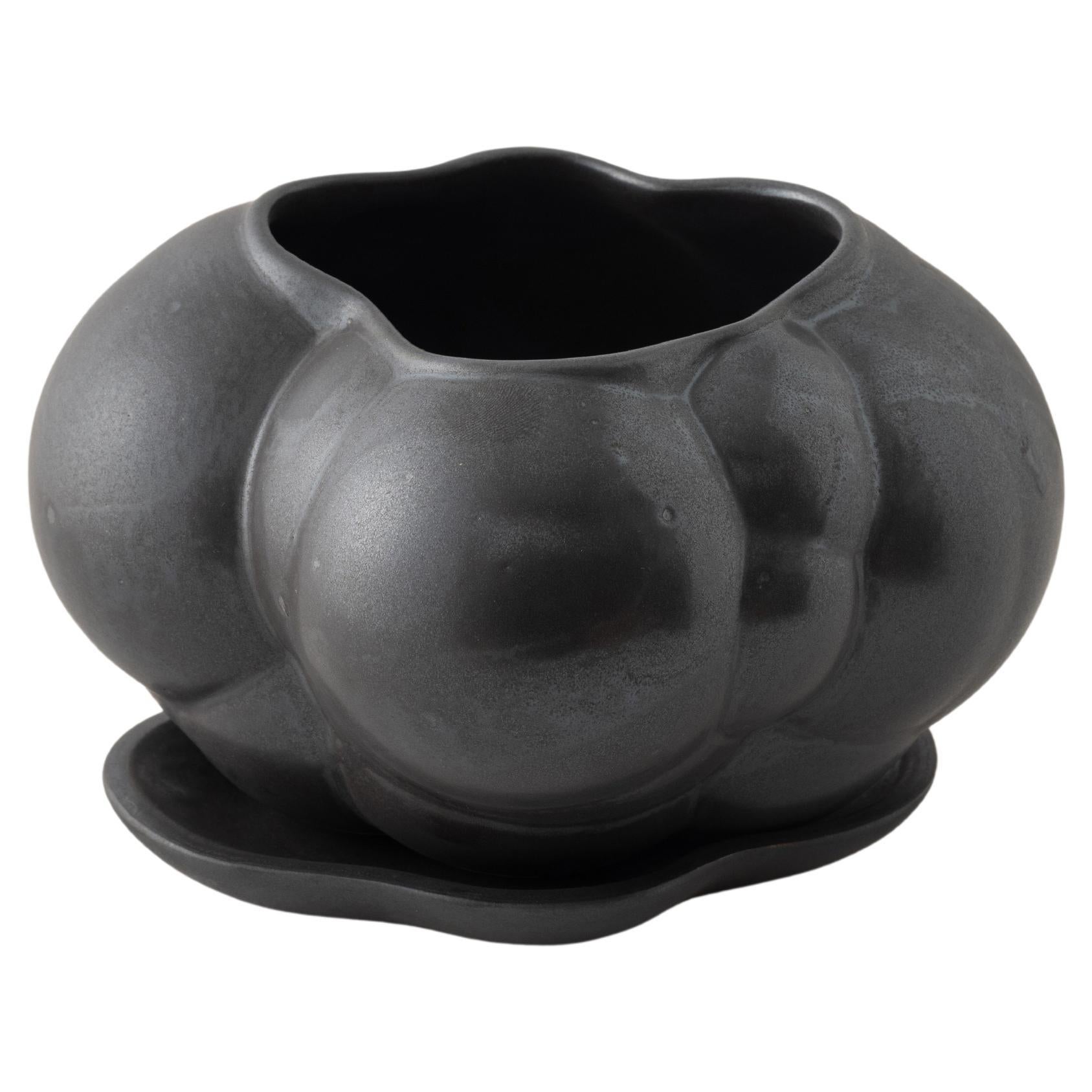 Mini jardinière bohémienne anthracite de Forma Rosa Studio