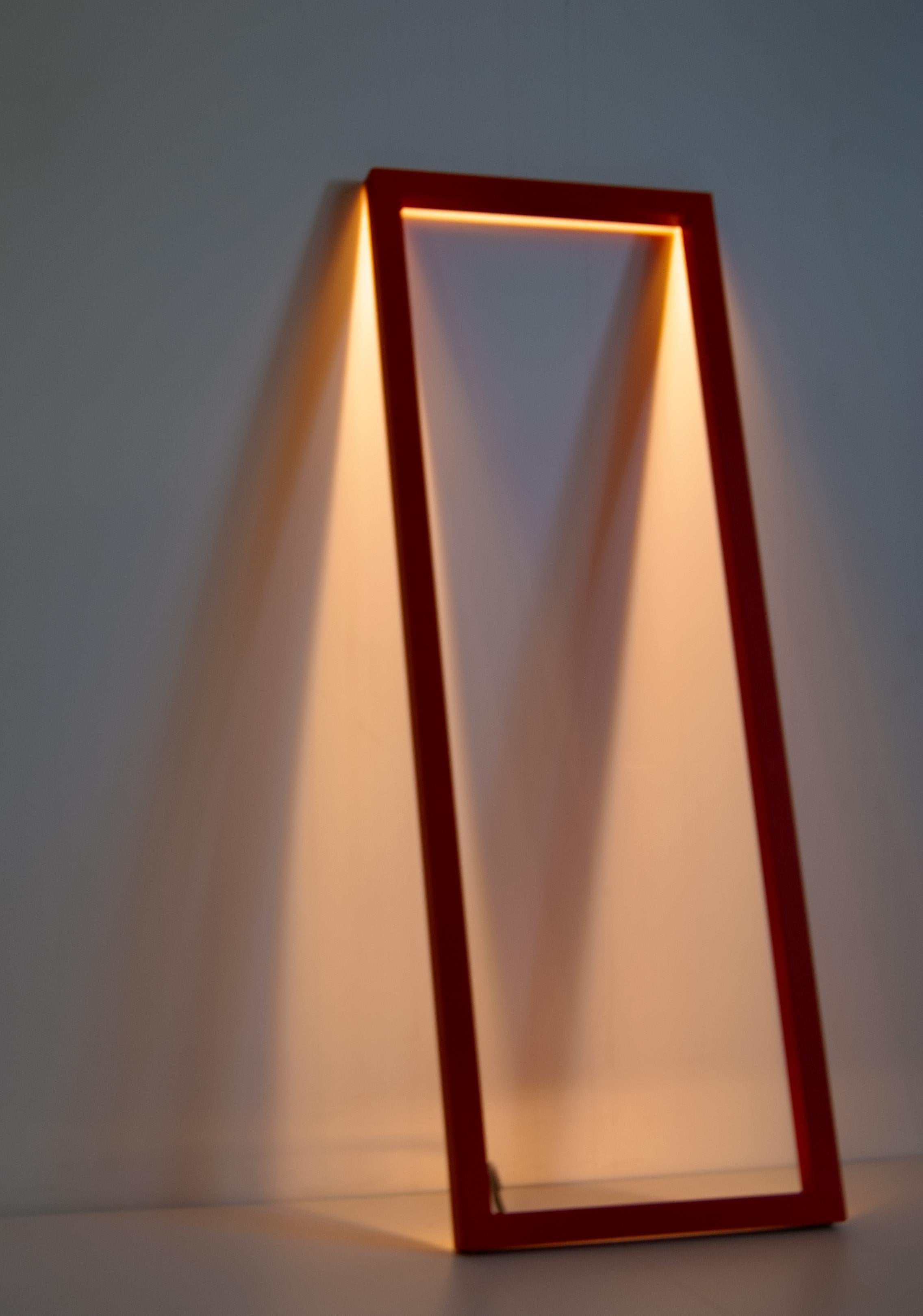 Mini Cornice Table Lamp Hand Made Minimalist Italian Design-Tommaso Cristofaro In New Condition For Sale In București, RO