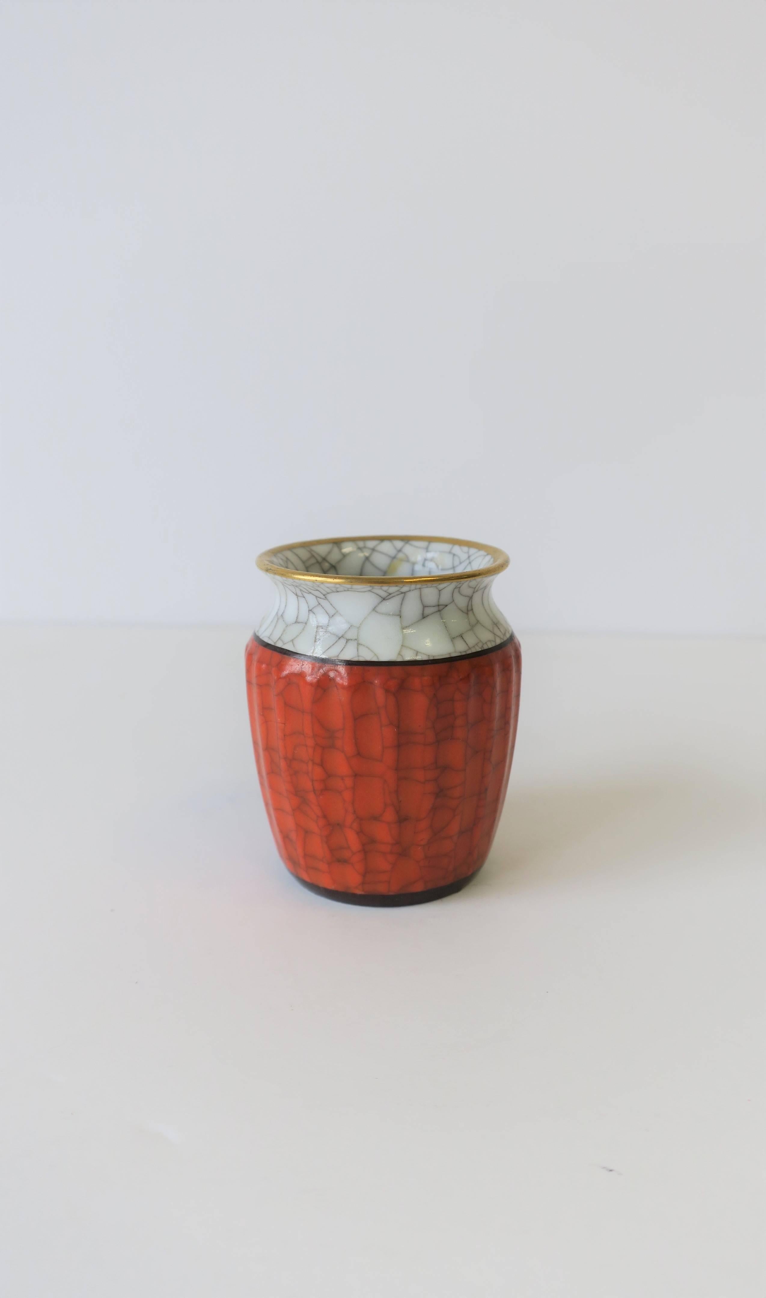 Dänische Keramikvase, klein (Glasiert) im Angebot