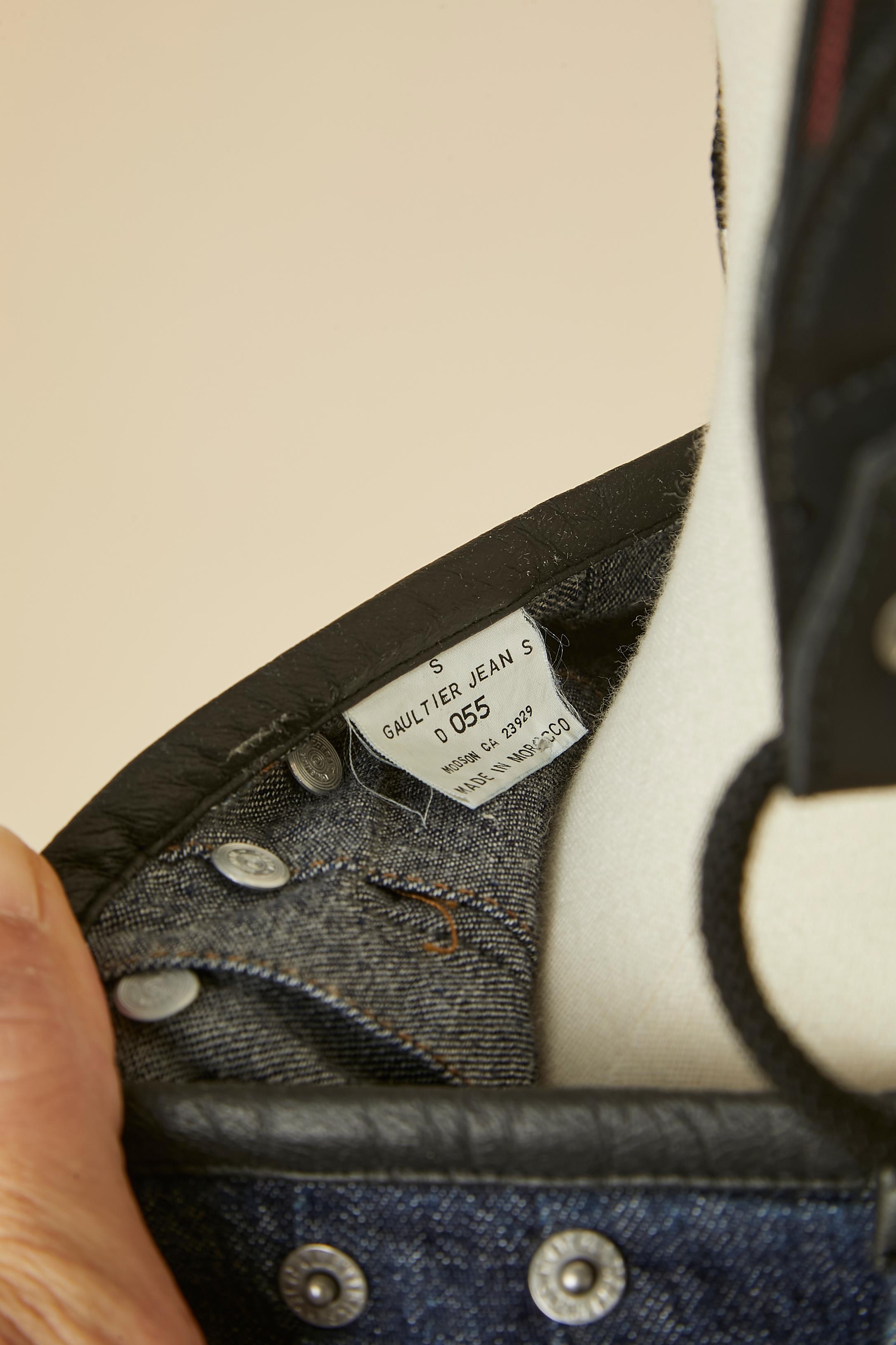 Mini-Denim-Kiltrock mit Strapsen JEAN-PAUL GAULTIER JEANS im Angebot 3