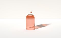 Mini Dew Drop Side Table in Spritz Orange, Translucent Resin, by Ian Cochran
