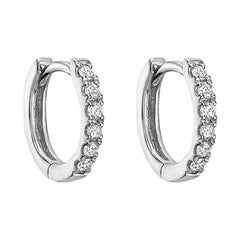 Mini Diamond Hoop Earrings '0.10ct tw'