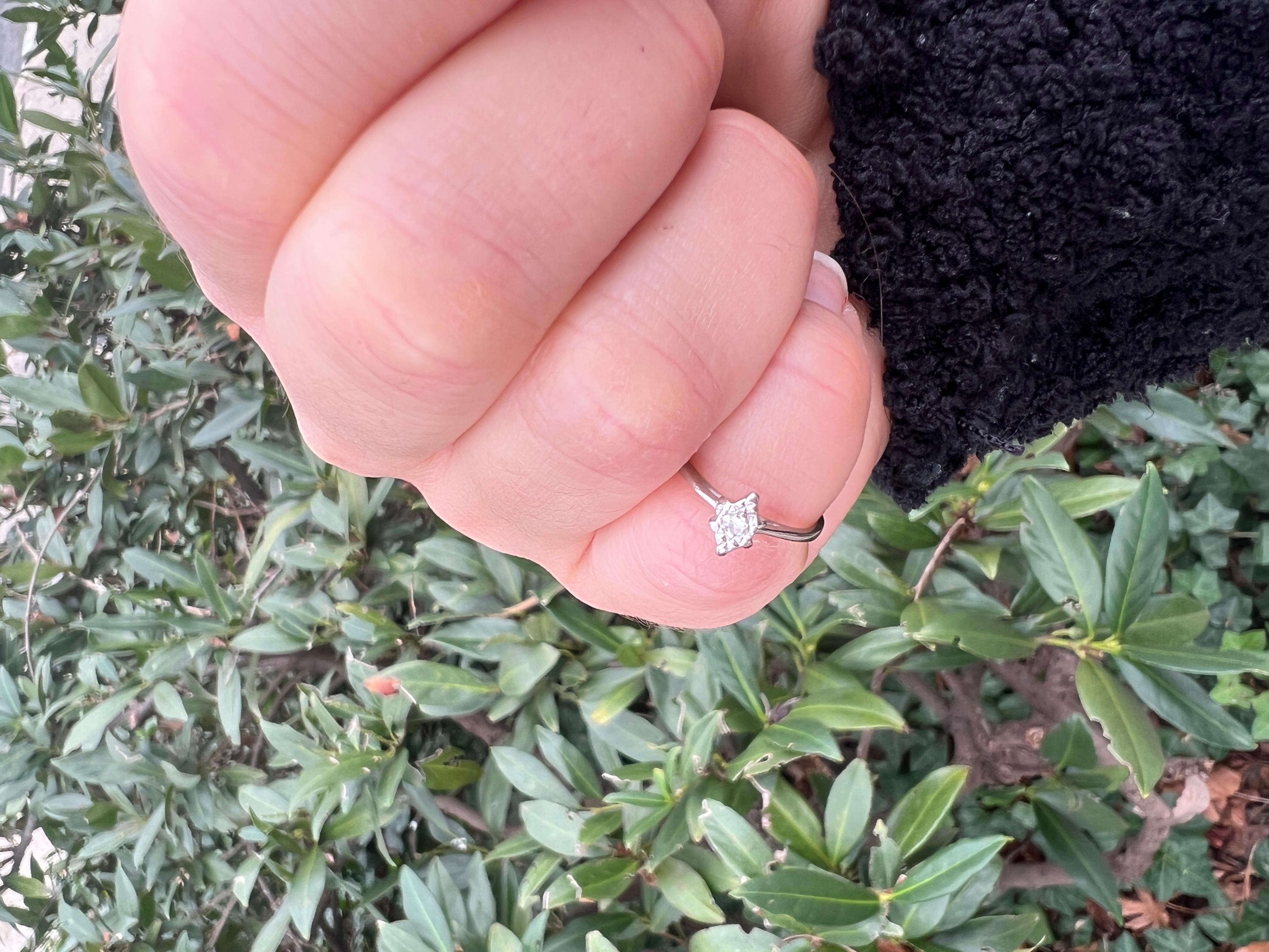 Mini Diamond Navette Ring, 10K White Gold, Ring, Marquise Diamond Ring 1