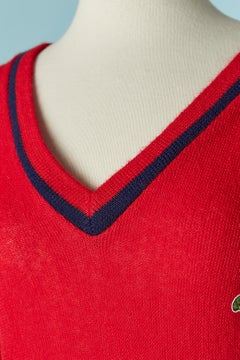 Minikleid aus rotem Strick IZOD LACOSTE