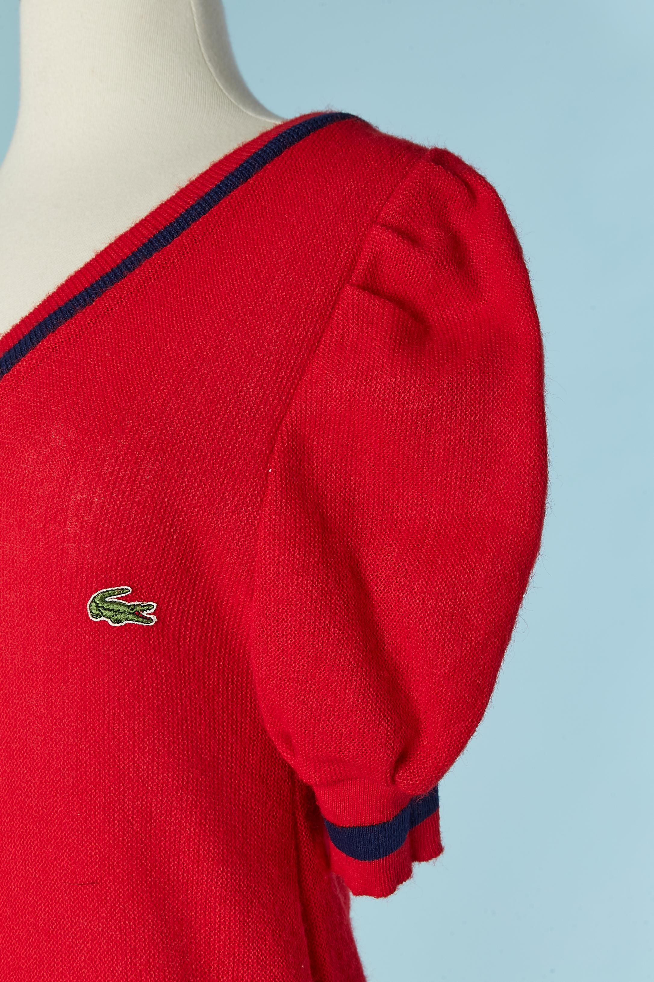 Mini dress in red knit IZOD LACOSTE en Excelente estado para la venta en Saint-Ouen-Sur-Seine, FR