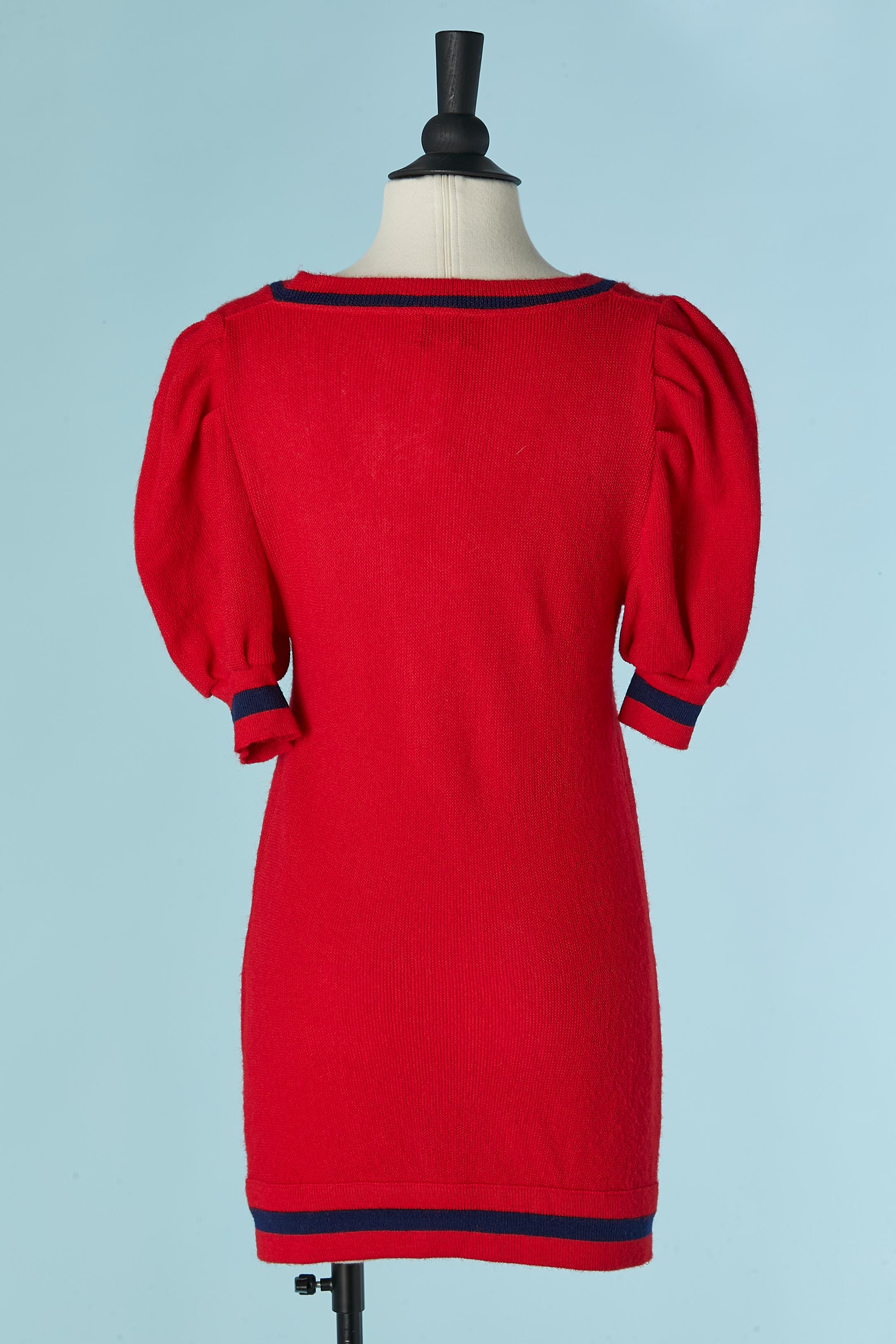 Mini dress in red knit IZOD LACOSTE en venta 1