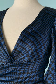 Mini robe avec boucle en strass et imprimé Pied de coq ALEXANDRE VAUTHIER