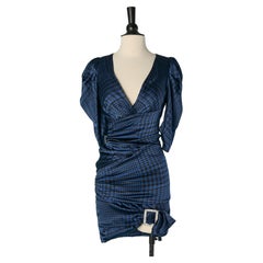Mini robe avec boucle en strass et imprimé Pied de coq ALEXANDRE VAUTHIER
