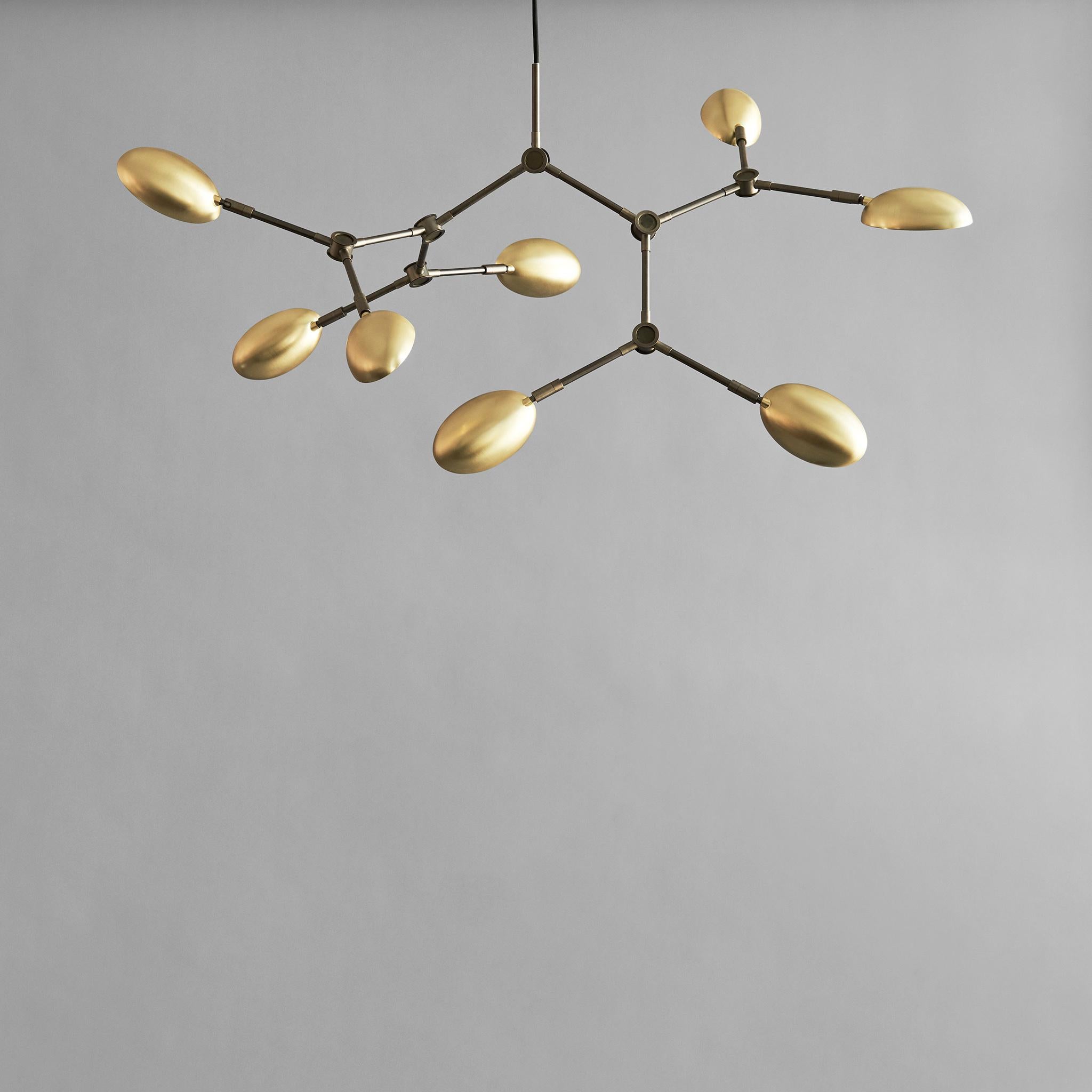 Modern Mini Drop Chandelier Brass by 101 Copenhagen For Sale