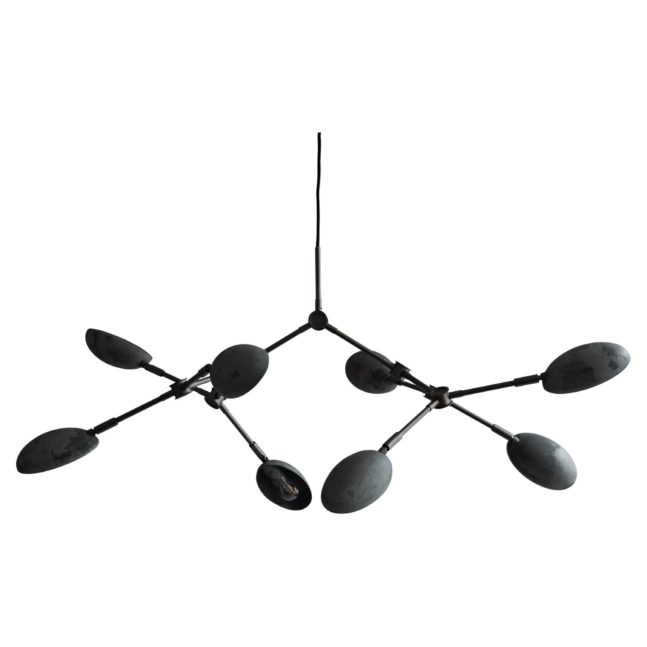 Mini Drop Chandelier Oxidized Metal by 101 Copenhagen For Sale