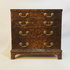 Mini Faux Finish Tortoise Shell Chippendale Style Dresser