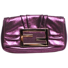 Mini Fendi violet metallic Mia bag