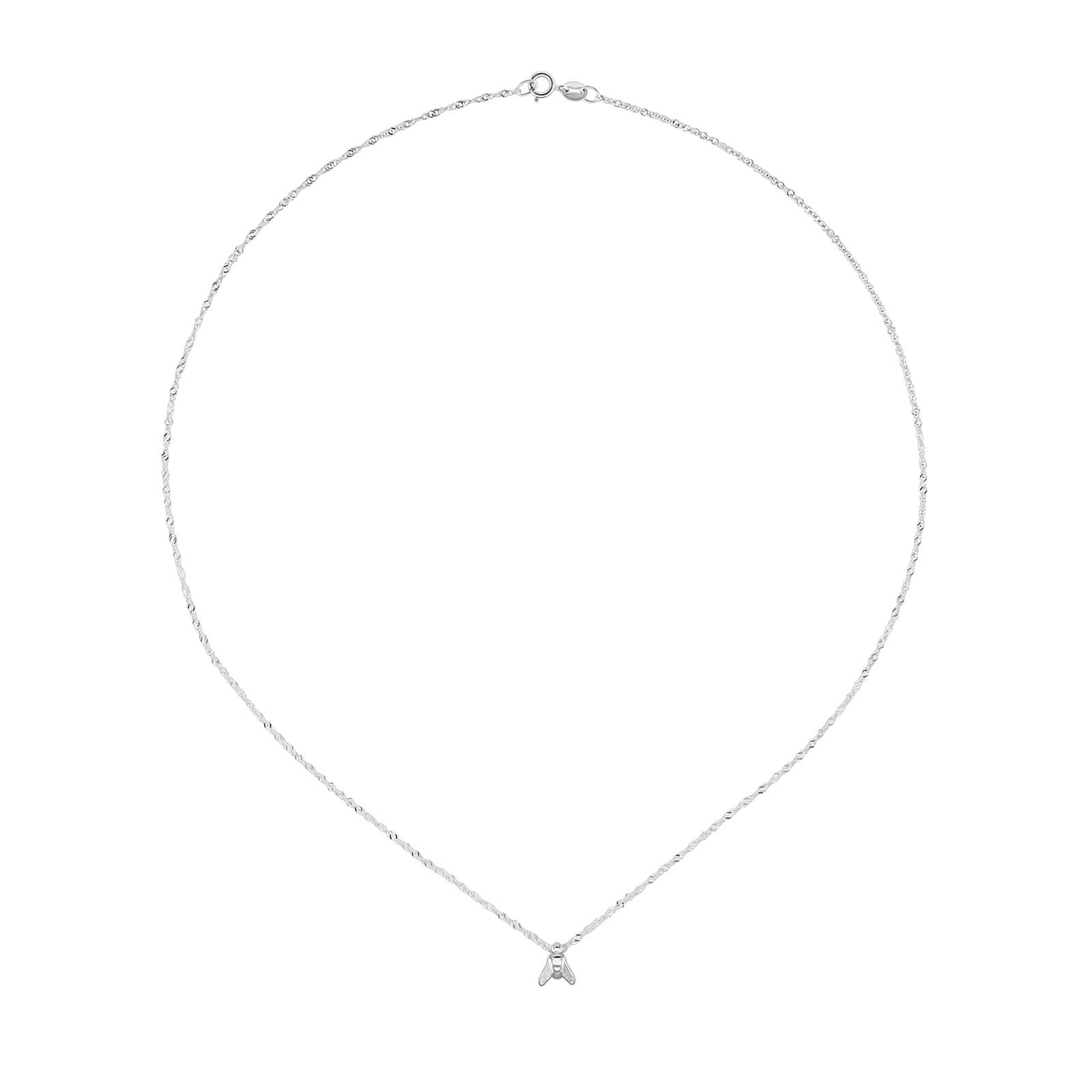 Mini collier essential FLY en or blanc 18 carats Unisexe en vente