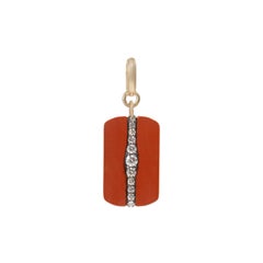 Mini Gaze Pendant in Jasper and Diamond