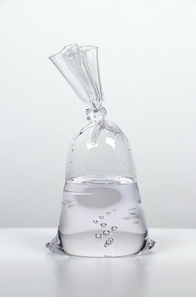 Mini Glass Water Bag Hyperreal glass sculpture For Sale at 1stDibs