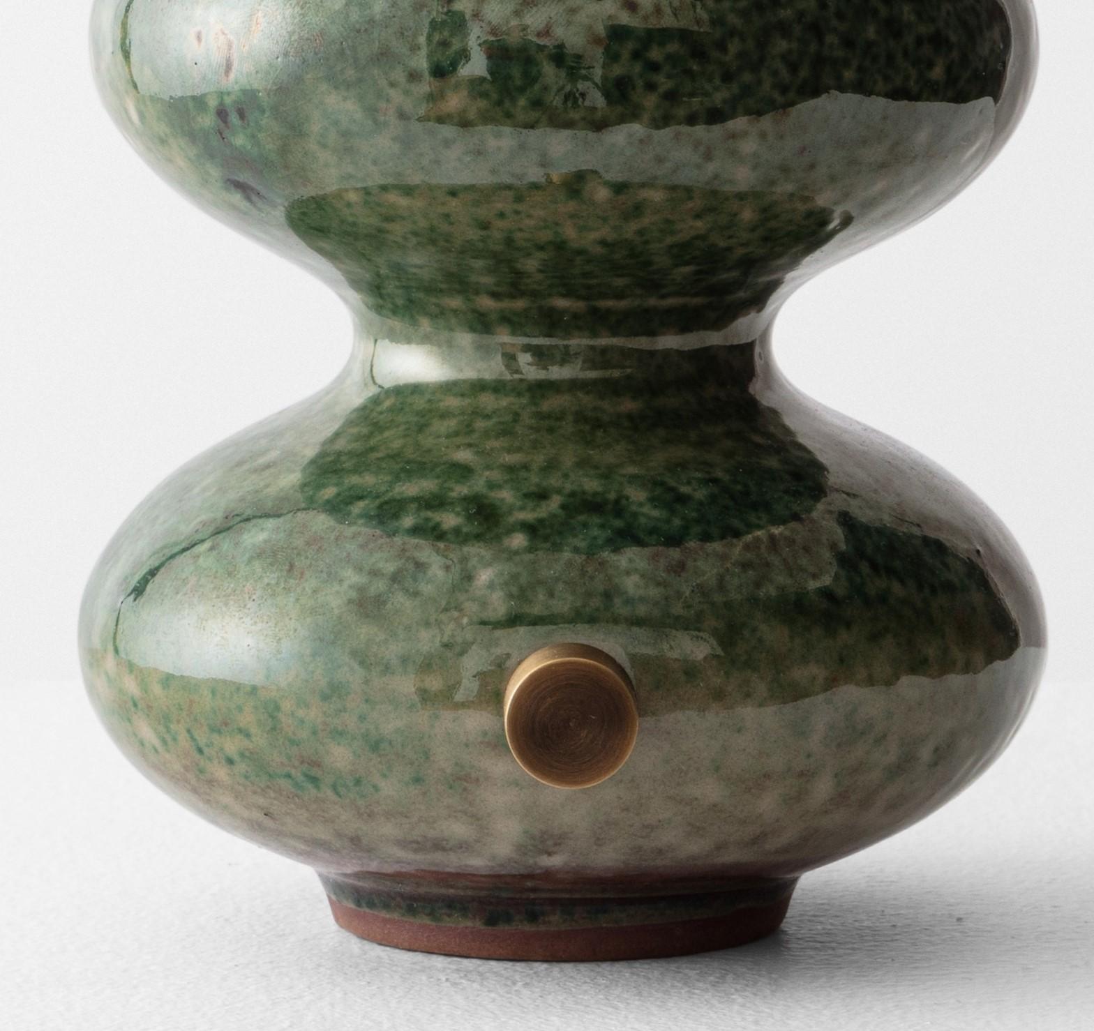 Other Mini Green Wave Form Table Lamp by Forma Rosa Studio For Sale