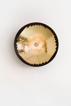 Mini Hatchlight Reflective Wall Light in Black and Gold