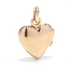 Mini Heart Locket, Gold Heart Locket, Tiny Gold Heart Locket, Gold Heart Charm