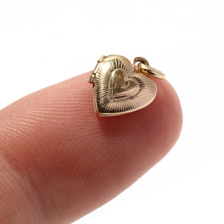 Mini Heart Locket, Gold Heart Locket, Tiny Gold Heart Locket, Gold ...