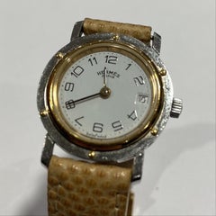 Mini Hermès Clipper Gold And Steel Watch