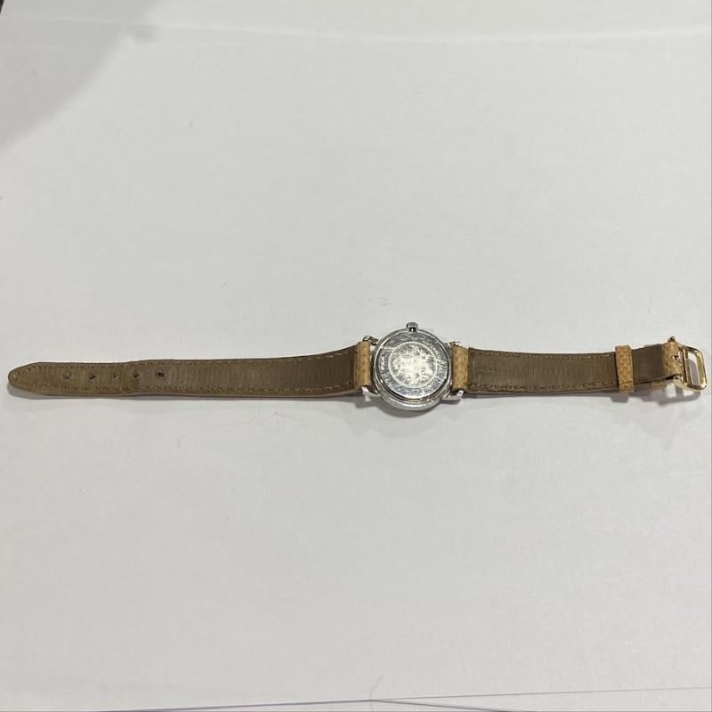 Mini Hermès Clipper Gold And Steel Watch For Sale 1
