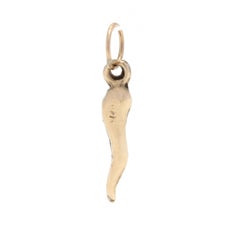 Mini Horn Charm, 14K Yellow Gold, Mini Cornicello Charm