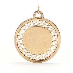 Indischer Mini-Mini-Münzeanhänger, 14KT Gelbgold