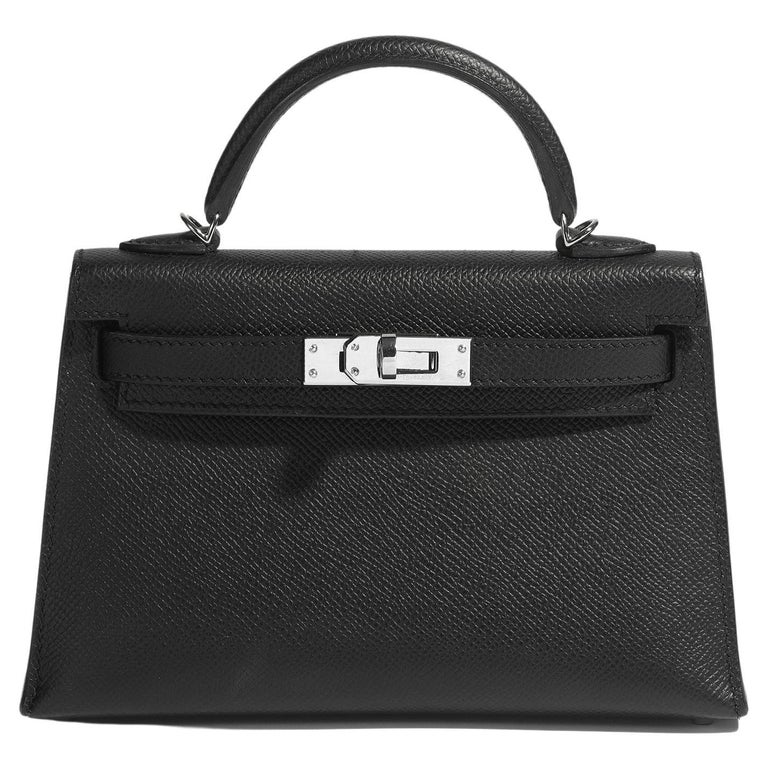 Mini Kelly 20 en cuir Epsom avec PHW En vente sur 1stDibs
