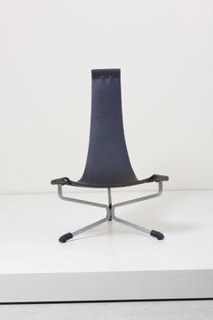 Mini Lotus Chair by Dan Wenger - Mid-Century Modern Leather & Metal
