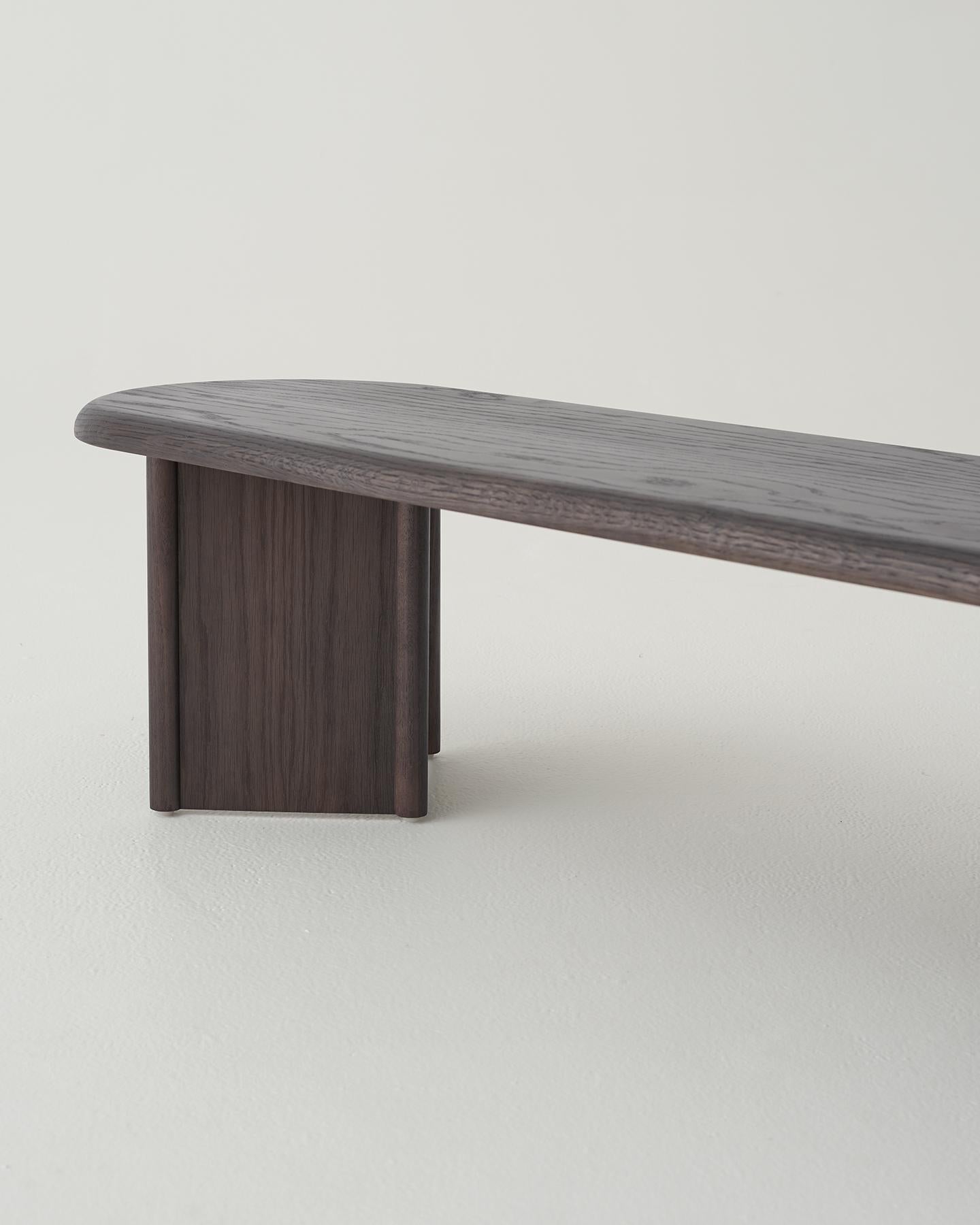 Mini Malibu Table by Daniel Boddam, Smoked or Stained Oak For Sale 2