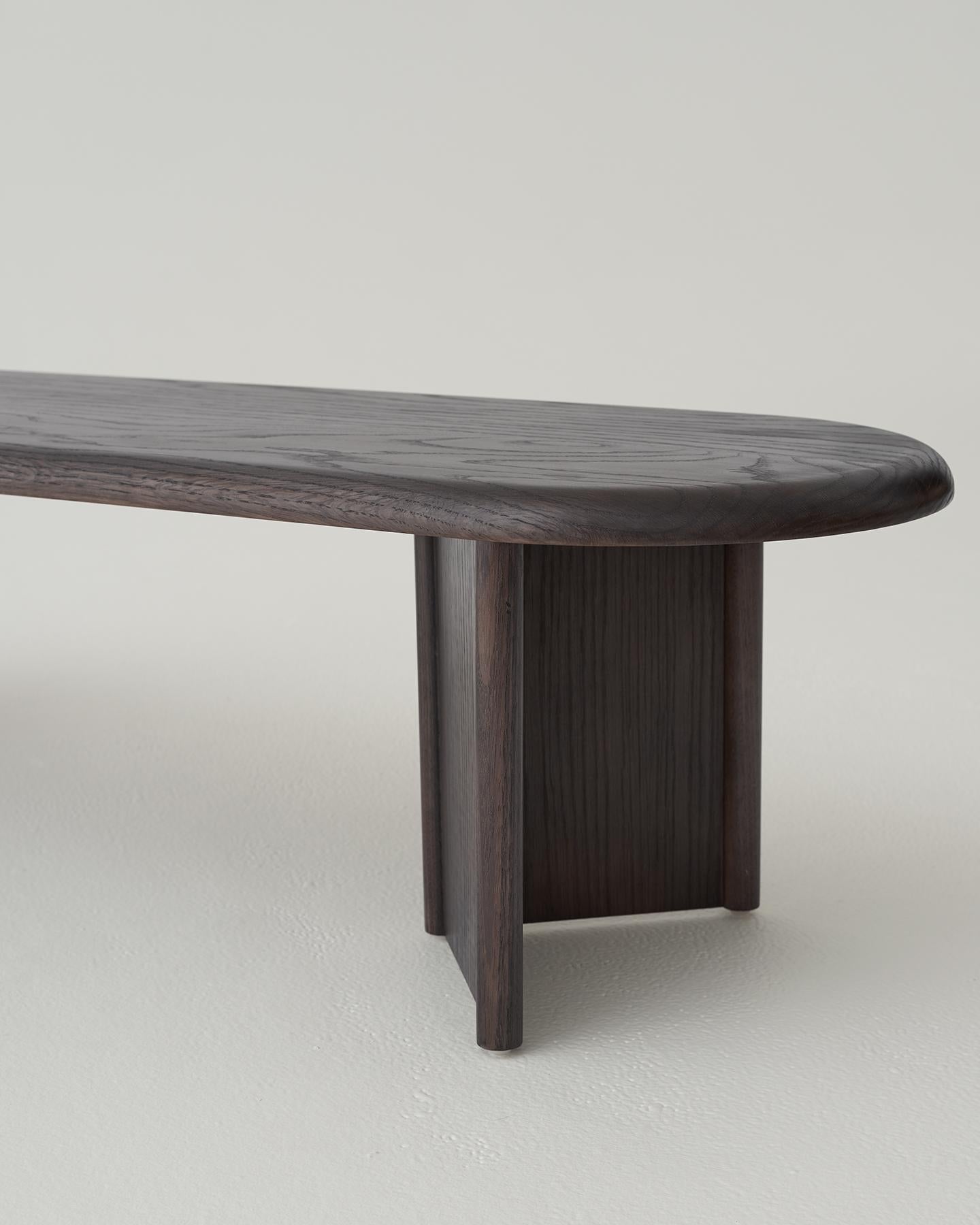 Mini Malibu Table by Daniel Boddam, Smoked or Stained Oak For Sale 3