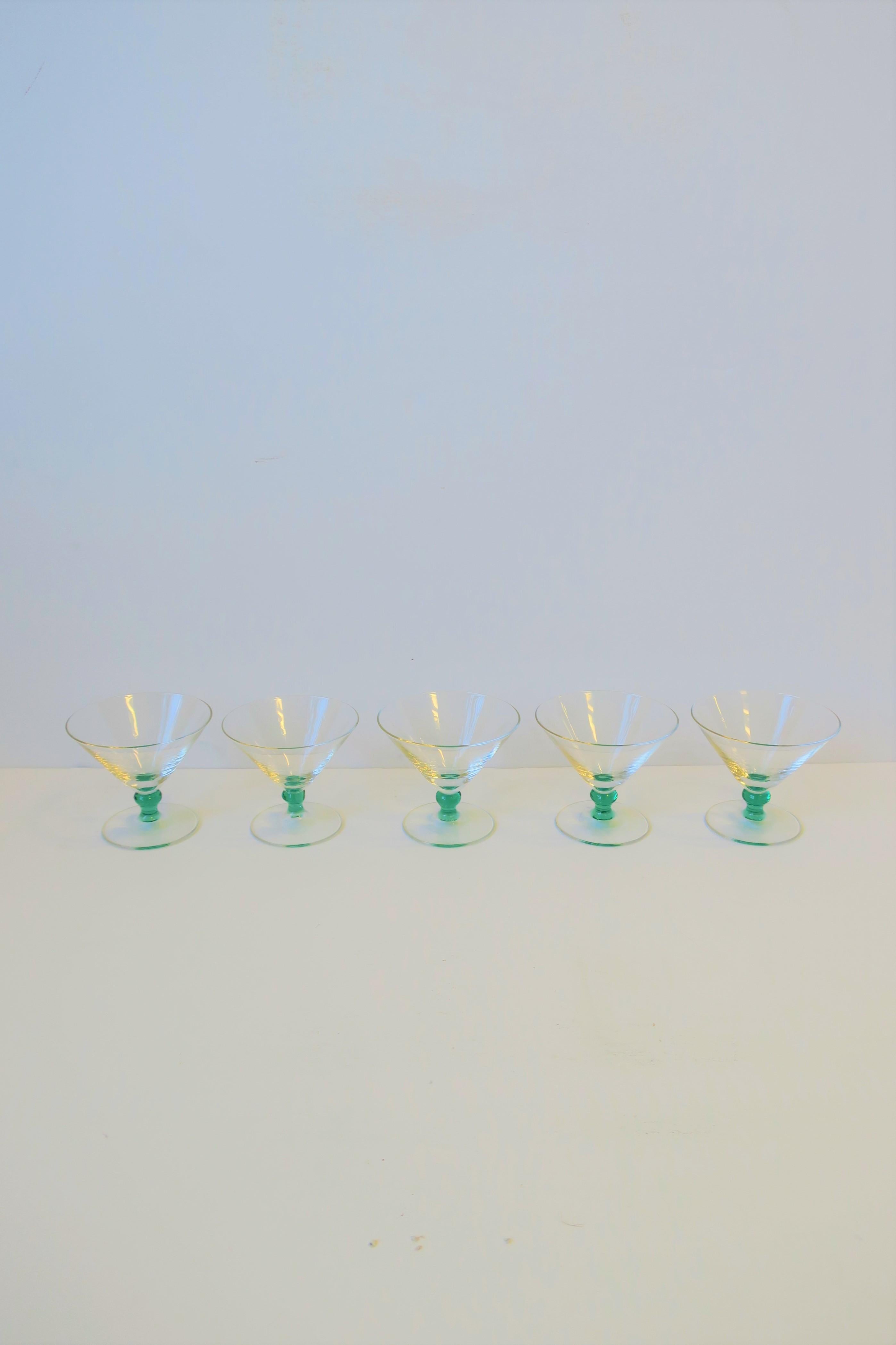 Modern Mini Martini Art Glass Shot Glasses