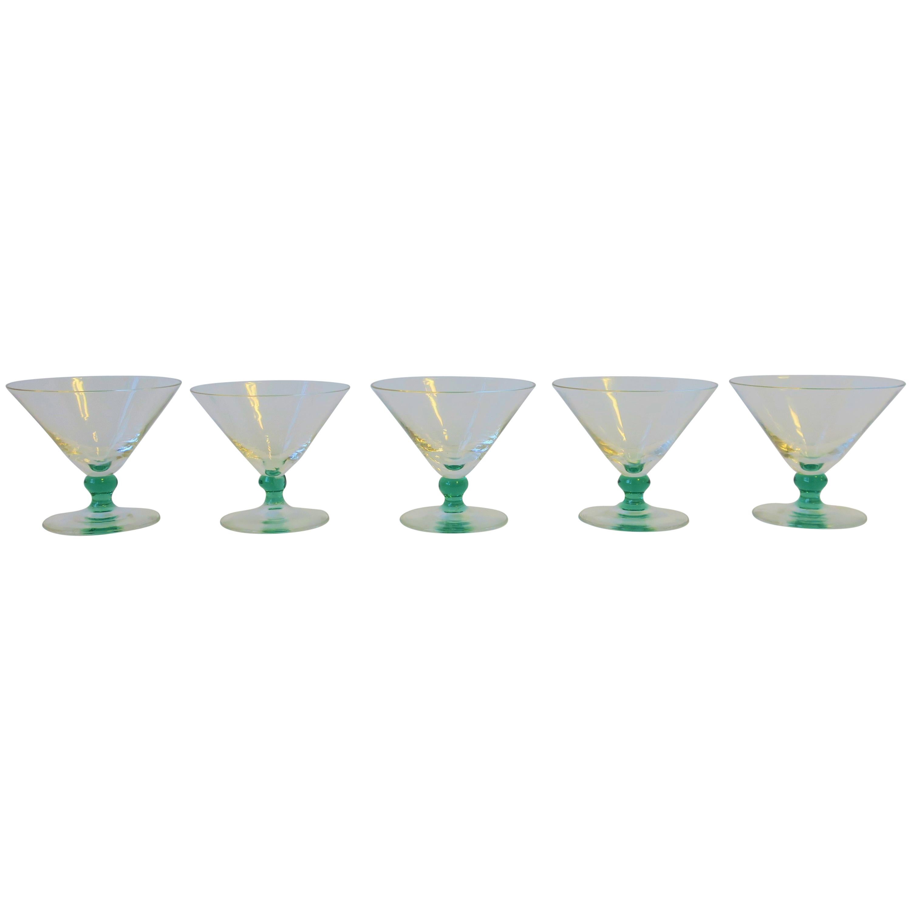 Mini Martini Art Glass Shot Glasses