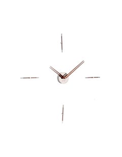 Mini Merlín 4 N Wall Clock by Nomon, Modern Wood & Chrome Design