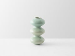 Mini Mint Blue Wave Form Vase by Forma Rosa Studio