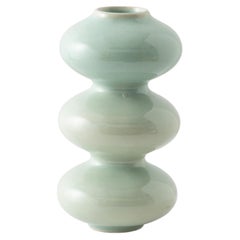 Mini Mint Blue Wave Form Vase by Forma Rosa Studio