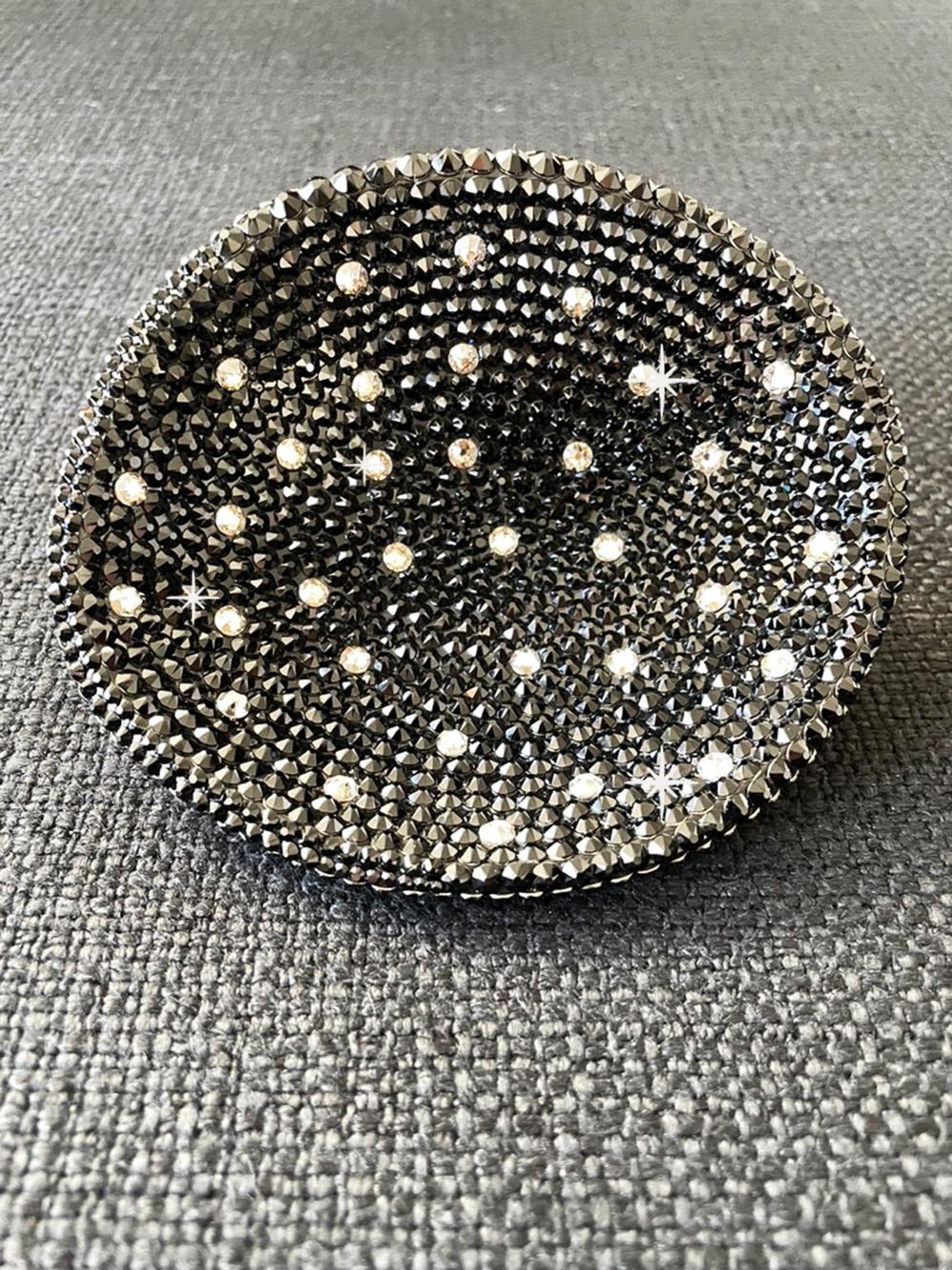 This tray's shape is beautiful the way it moves in an undulating manner is stunning. This too, needed to be rescued and so I up-cycled it. This was going to be part of my Jet + Silver group. My Artisan who does all of my lacquer work was given the