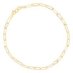 Bracelet à maillons en forme de mini clip en or jaune 14 carats, 1,4 gramme
