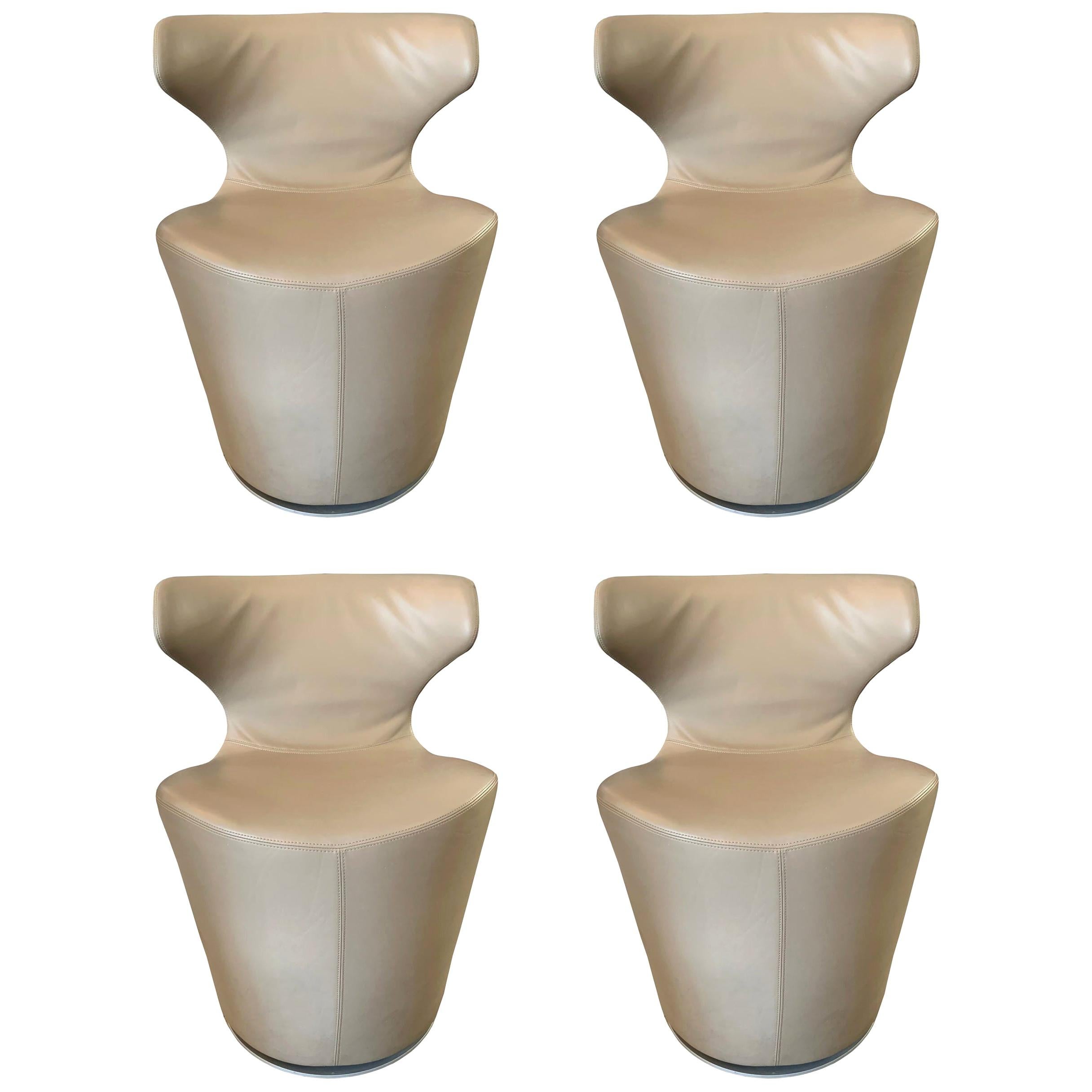 Mini Papilio Leather Chairs by Naoto Fukasawa for B&B Italia