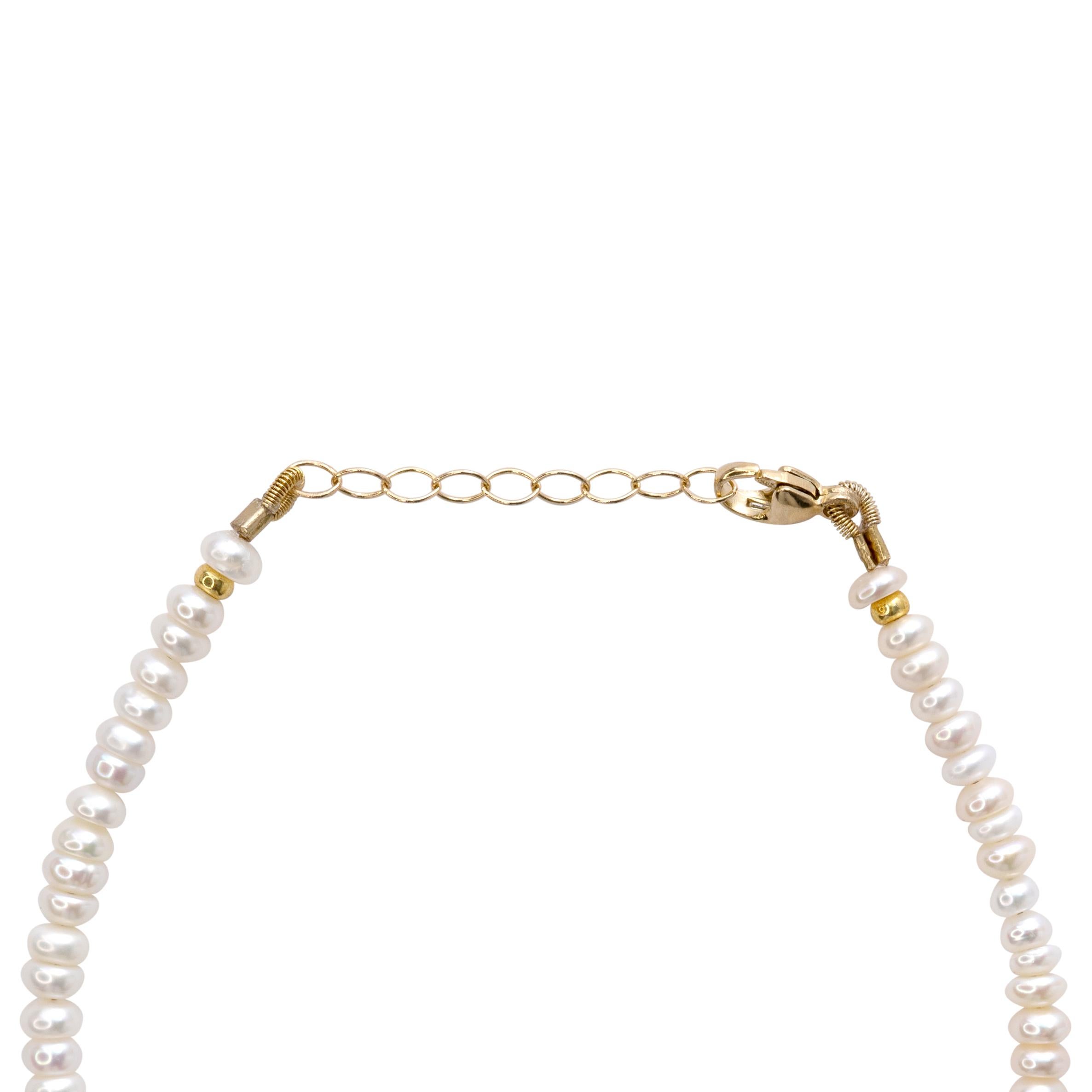 Mini bracciale di perle in oro 14K - by Bombyx House in vendita 2