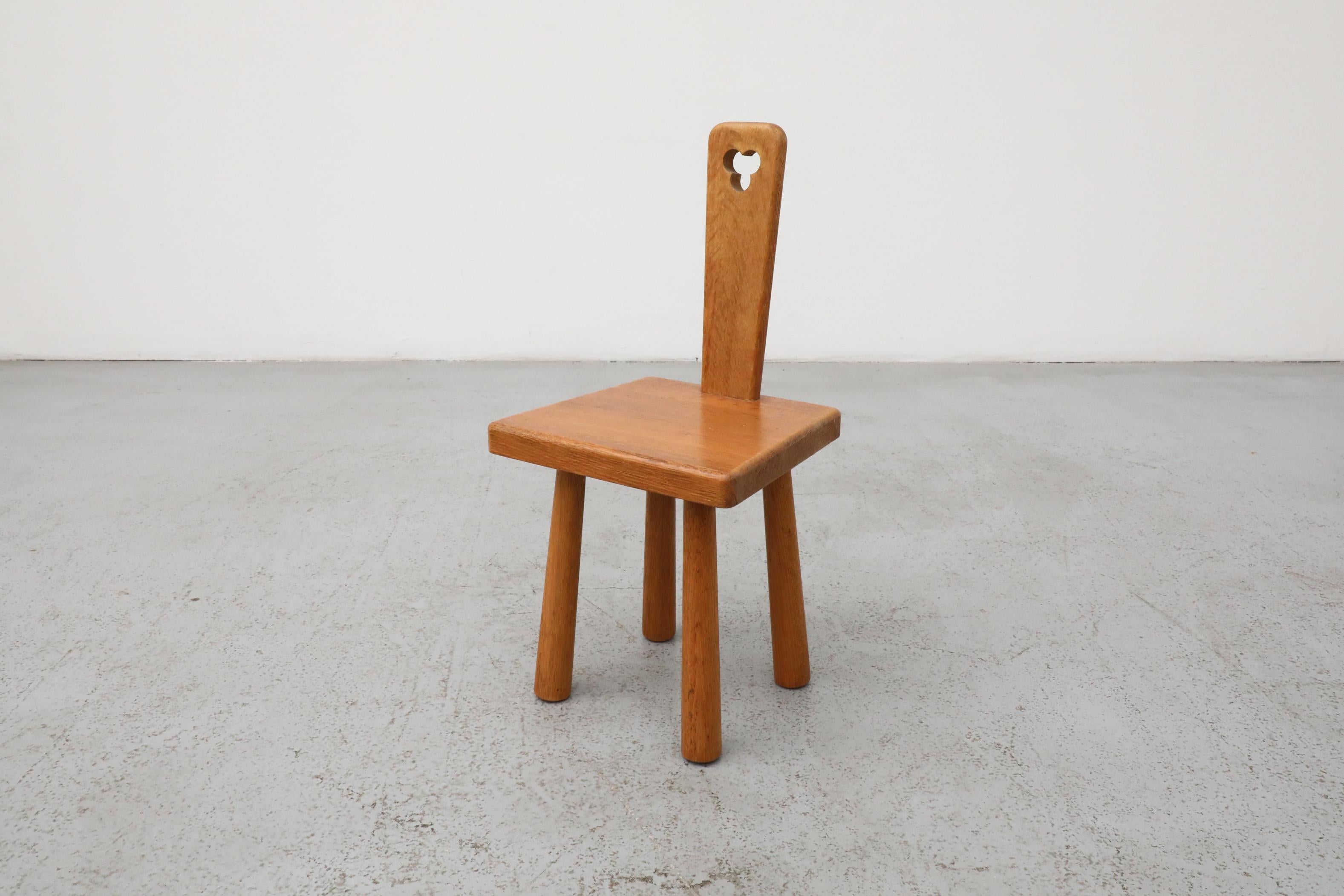 Mini Pierre Chapo Style Solid Oak Fireside Chair For Sale 4