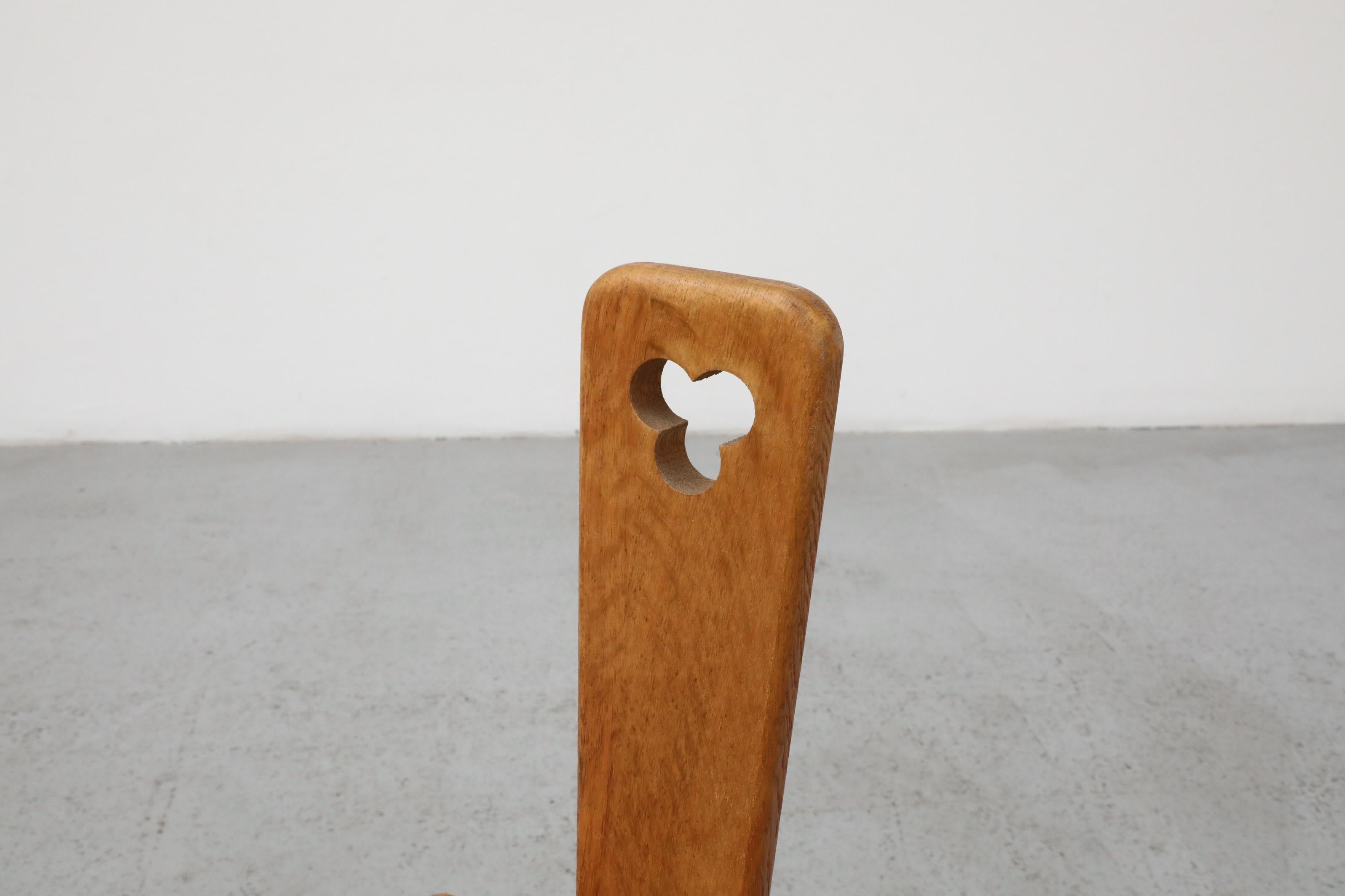 Mini Pierre Chapo Style Solid Oak Fireside Chair For Sale 5