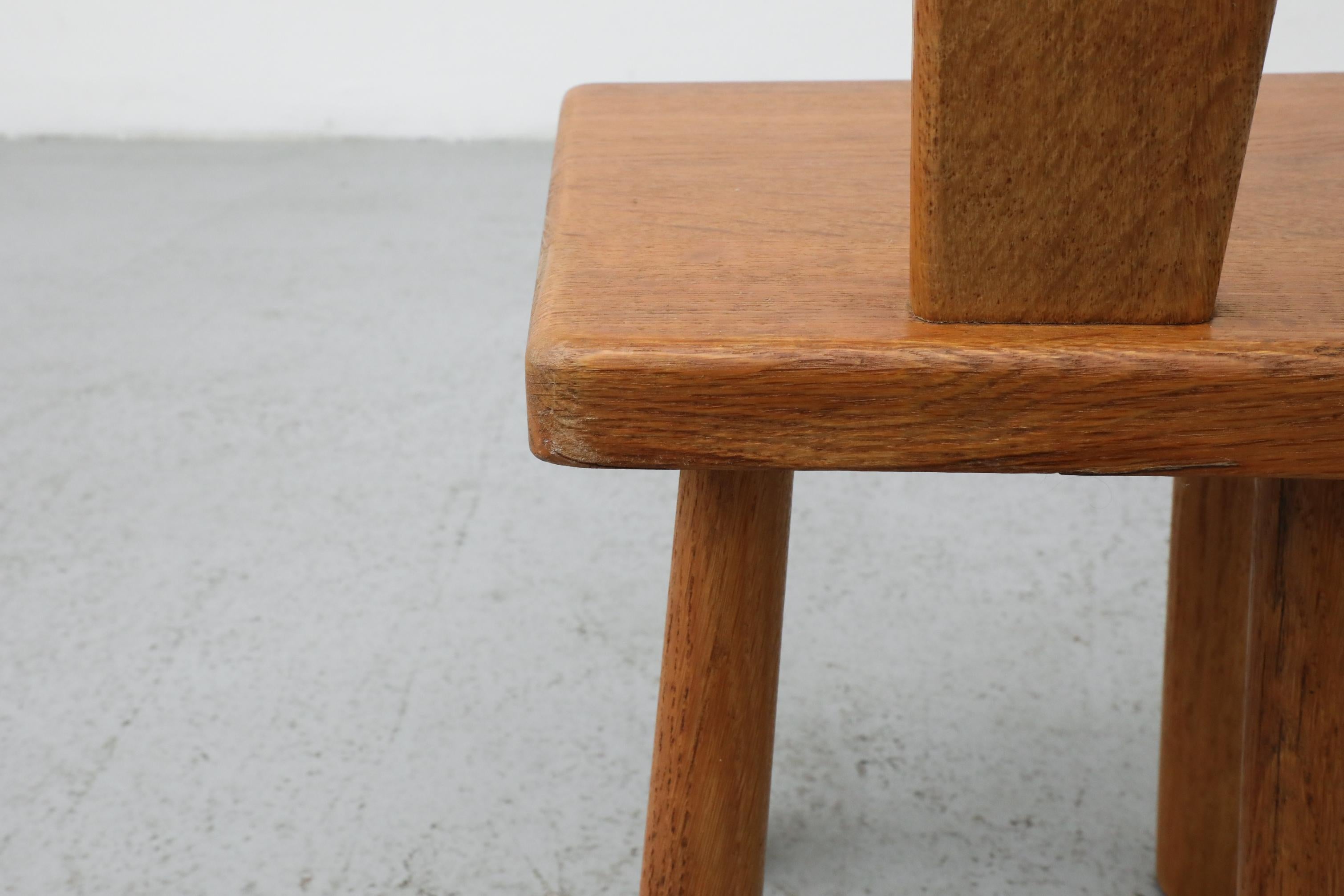 Mini Pierre Chapo Style Solid Oak Fireside Chair For Sale 9