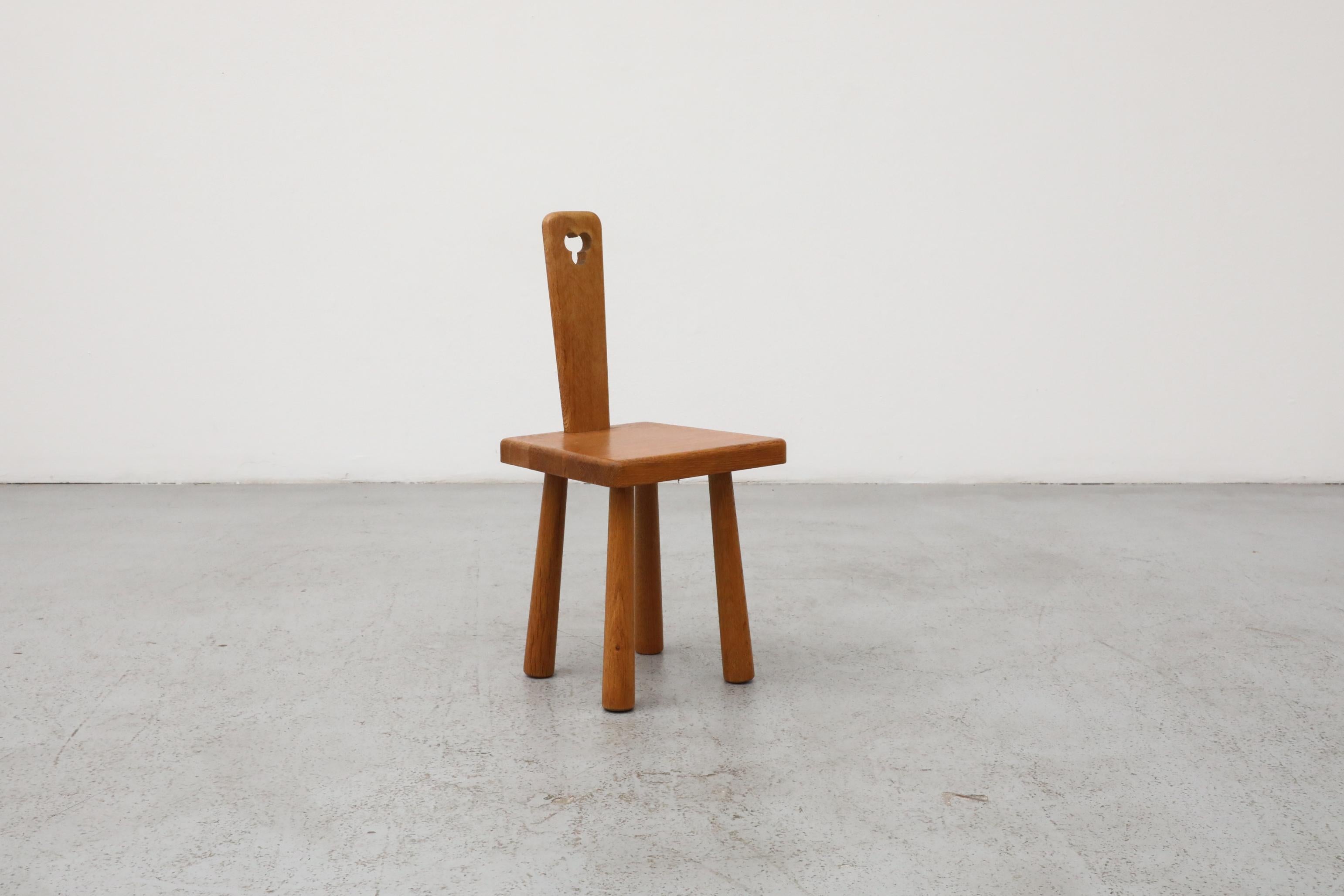 Mini Pierre Chapo Style Solid Oak Fireside Chair For Sale 1