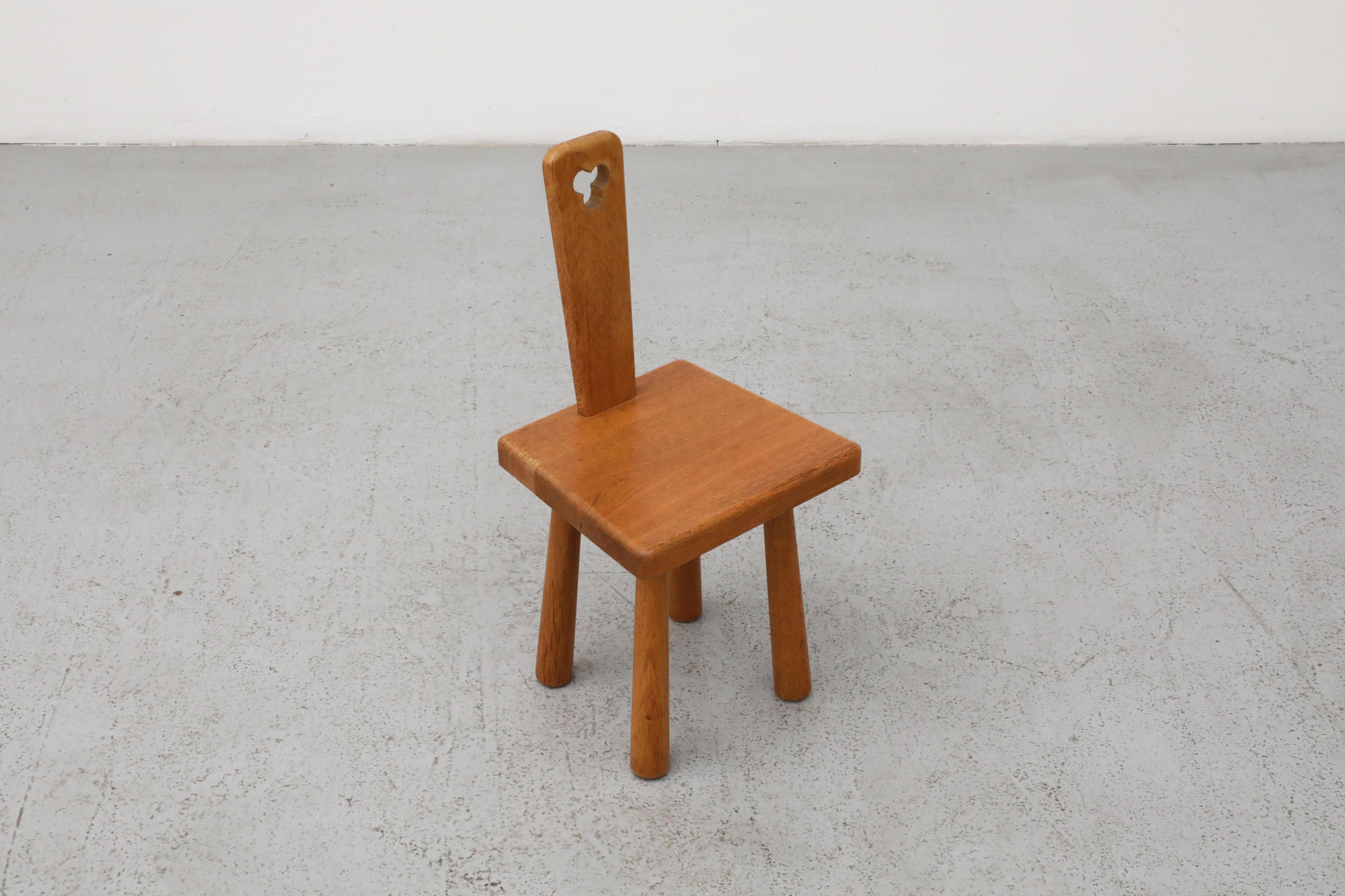 Mini Pierre Chapo Style Solid Oak Fireside Chair For Sale 2