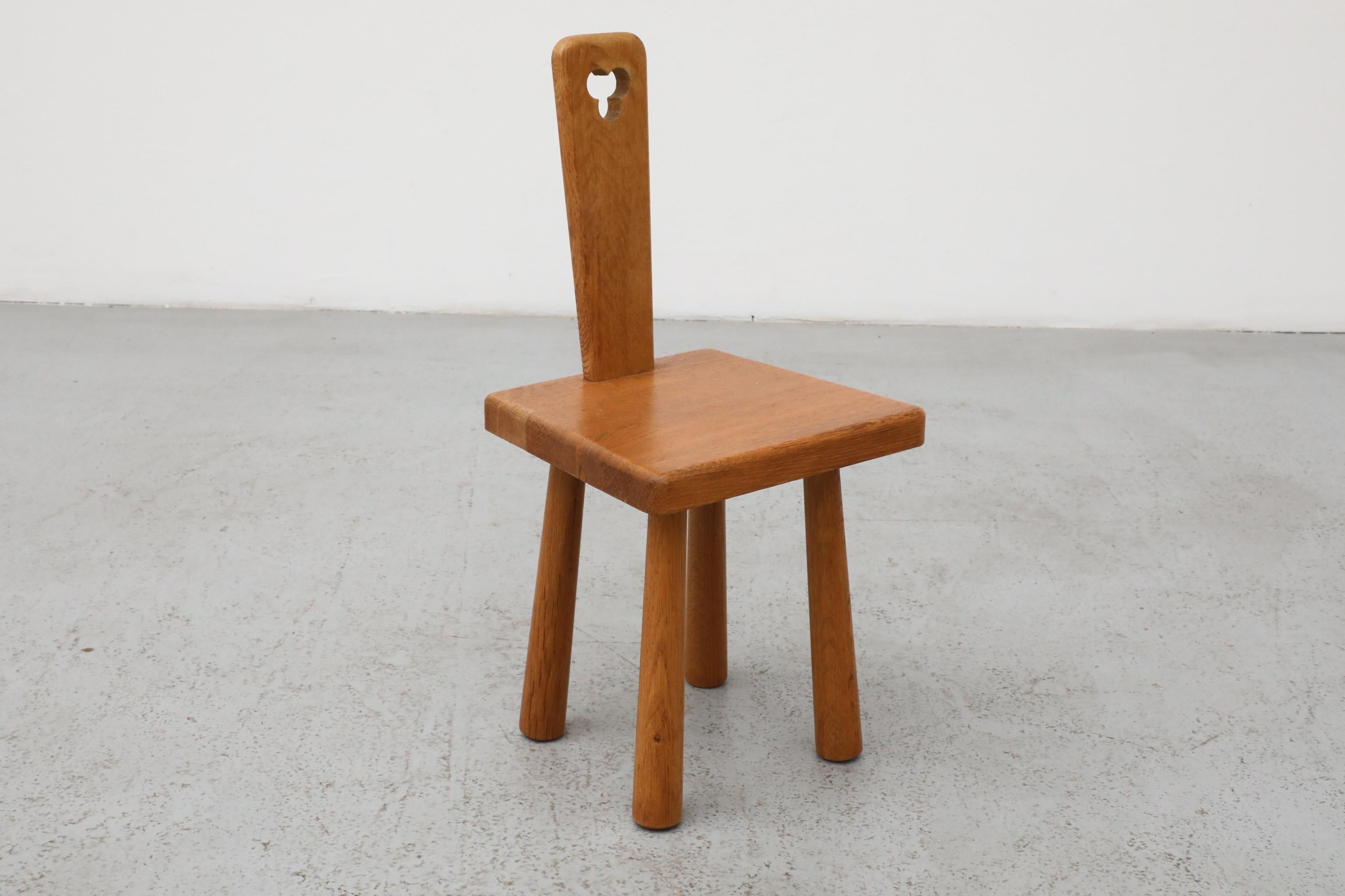 Mini Pierre Chapo Style Solid Oak Fireside Chair For Sale 3