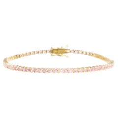 Mini Pink Sapphire and Diamond Bracelet
